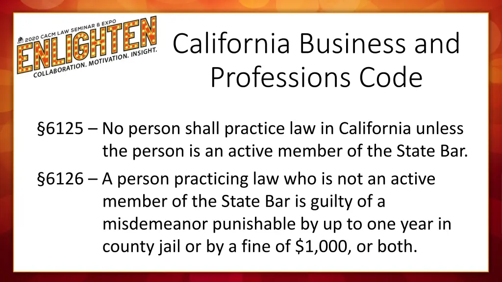 california business and professions code