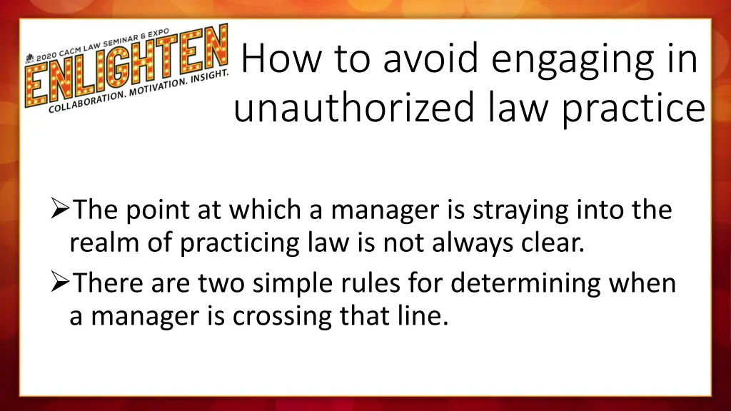 how to avoid engaging in unauthorized law practice