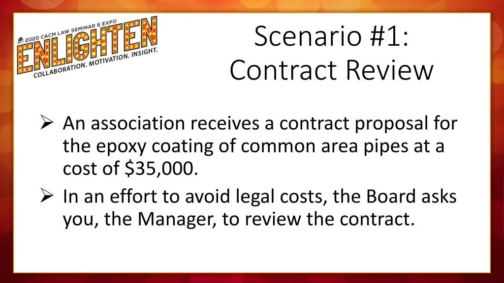 scenario 1 contract review