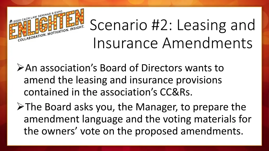 scenario 2 leasing and insurance amendments