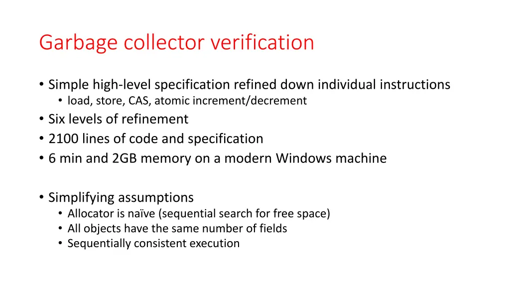 garbage collector verification