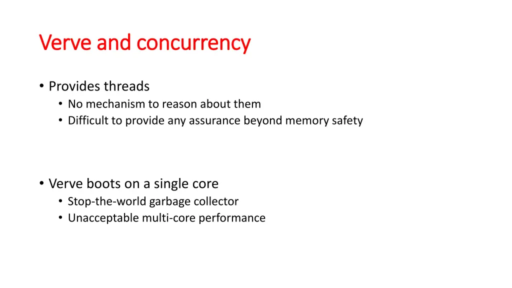 verve and concurrency verve and concurrency