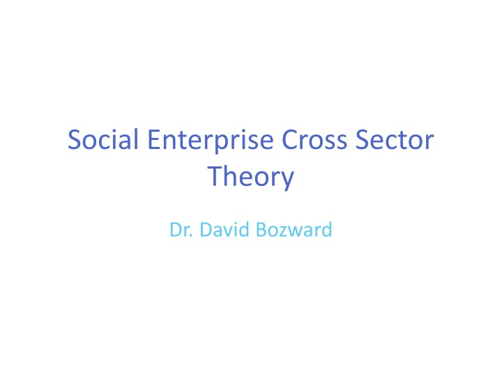 social enterprise cross sector theory