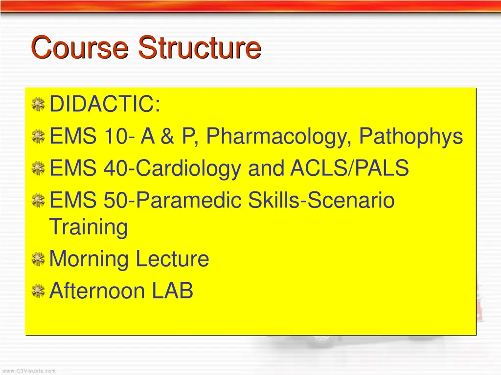 course structure