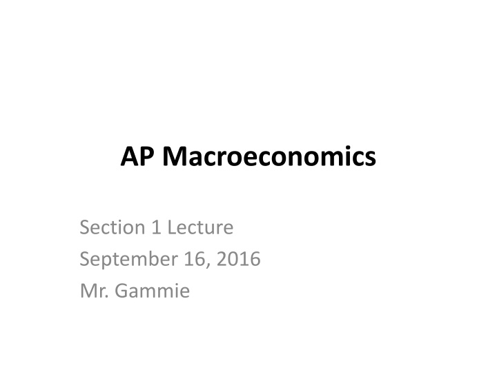 ap macroeconomics