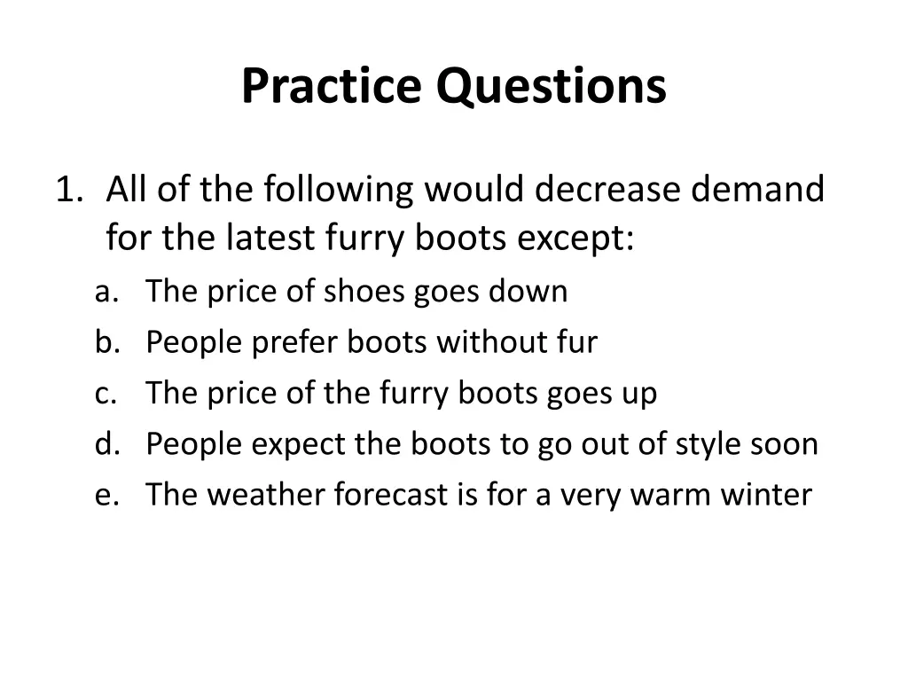 practice questions