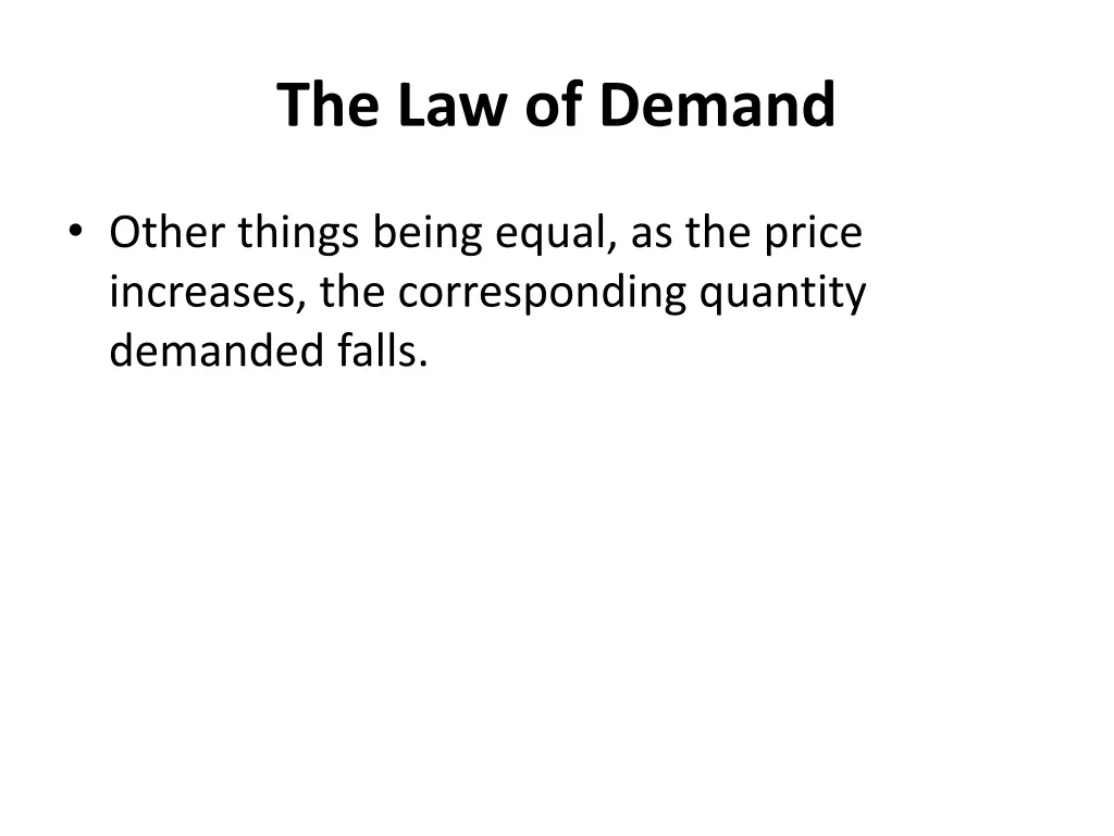 the law of demand