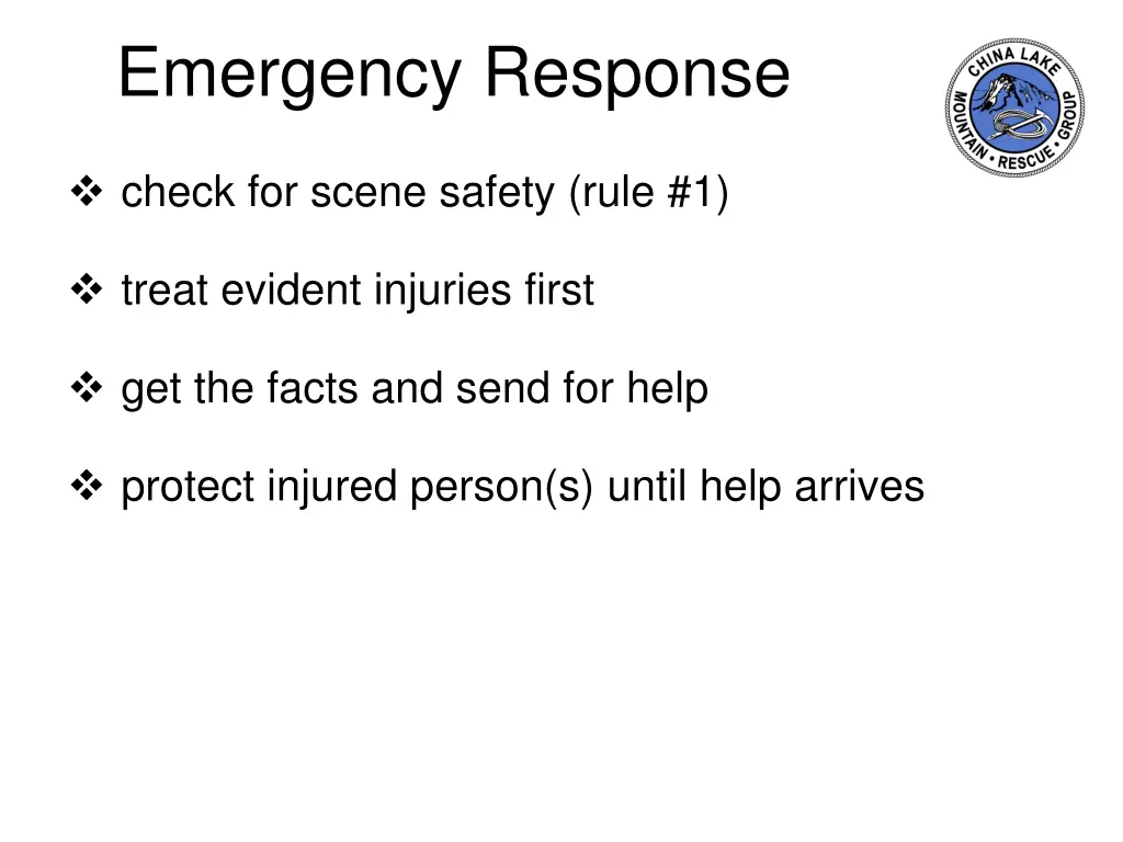 emergency response