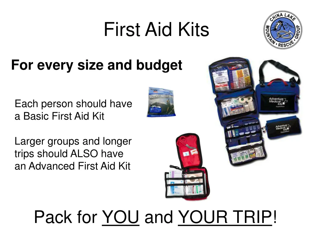 first aid kits