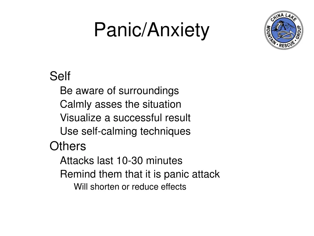 panic anxiety