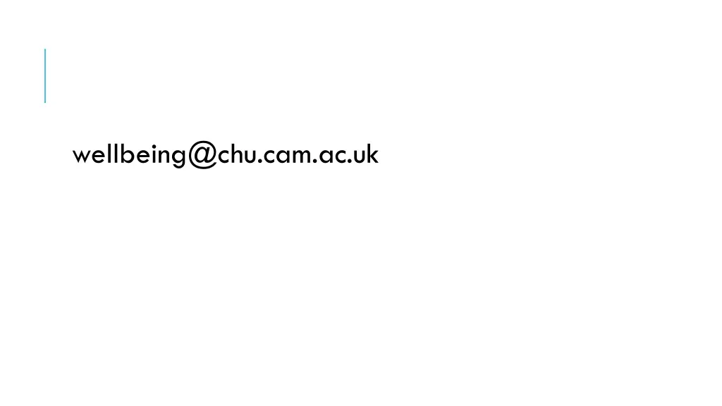 wellbeing@chu cam ac uk