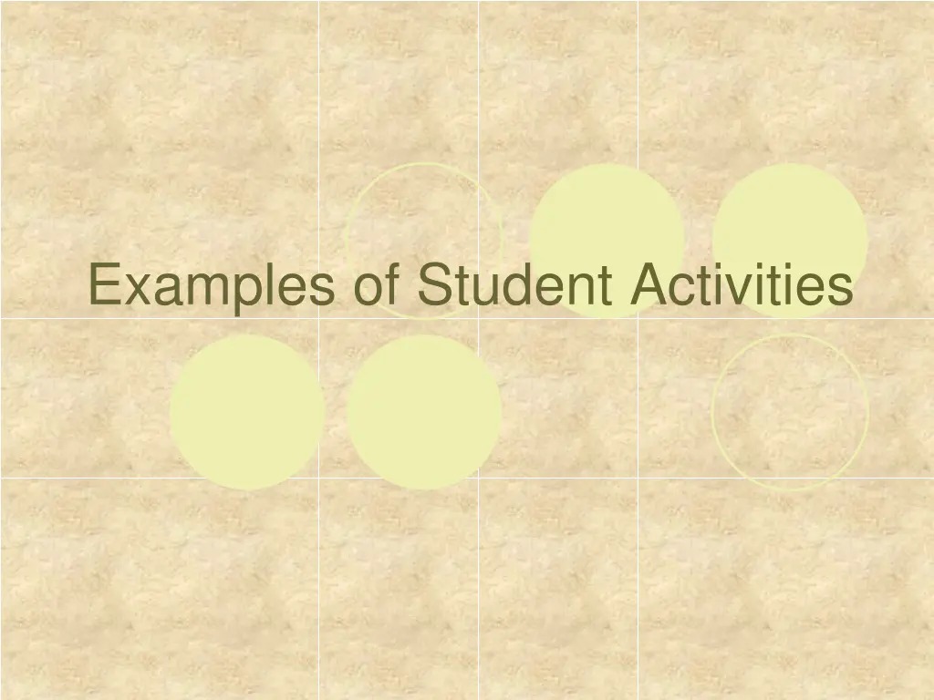 examples of student activities