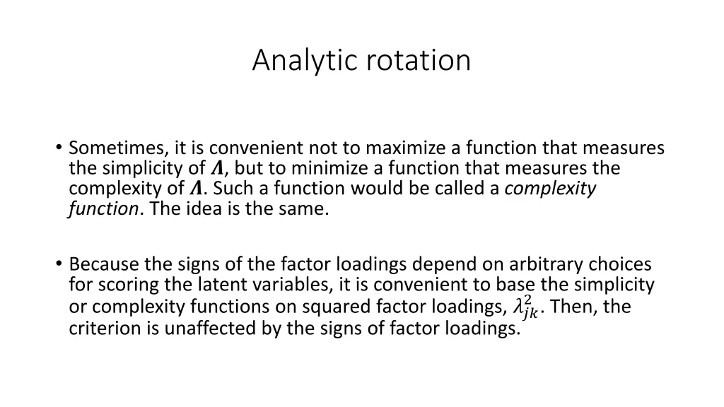 analytic rotation 3