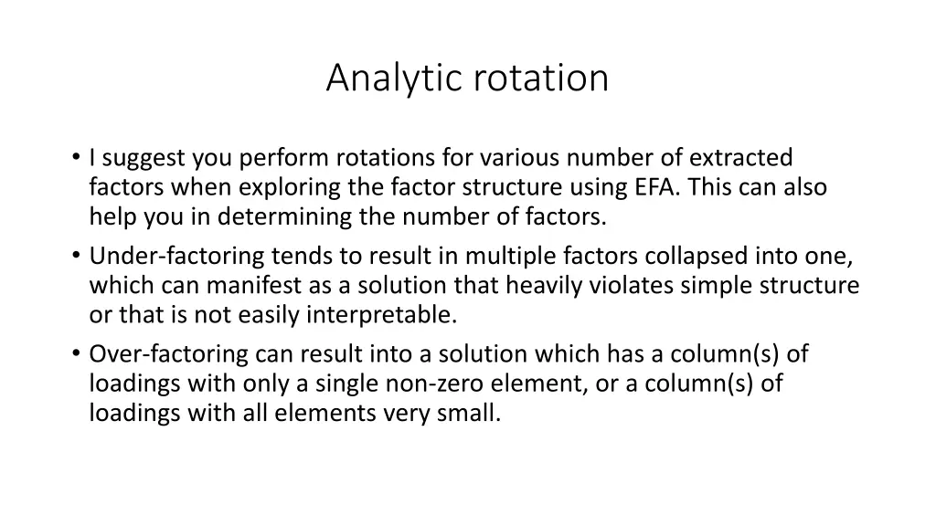 analytic rotation 4