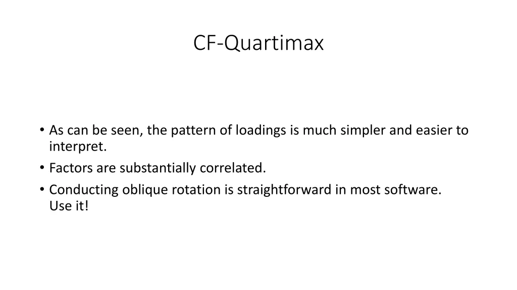 cf quartimax 1