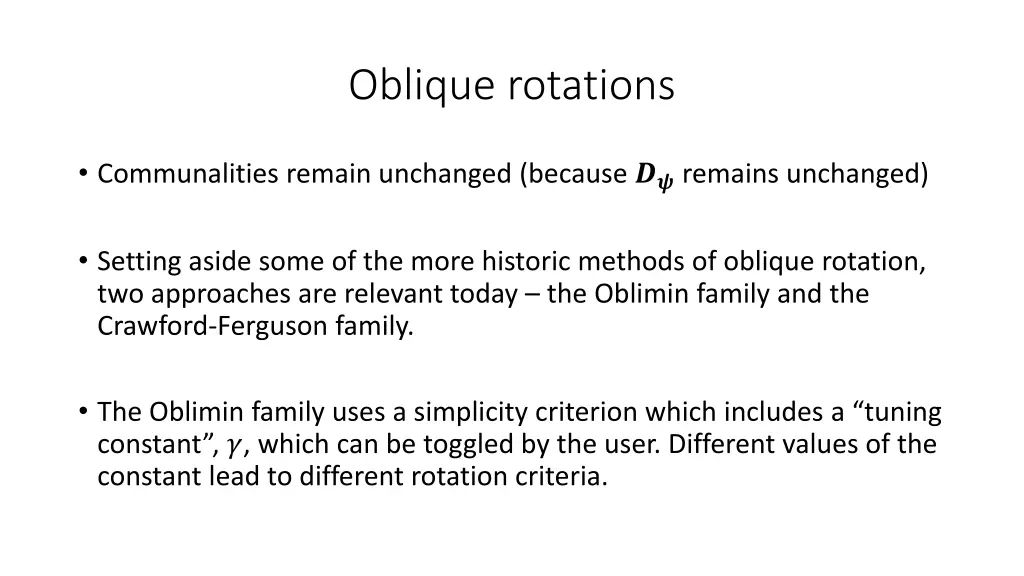 oblique rotations 1