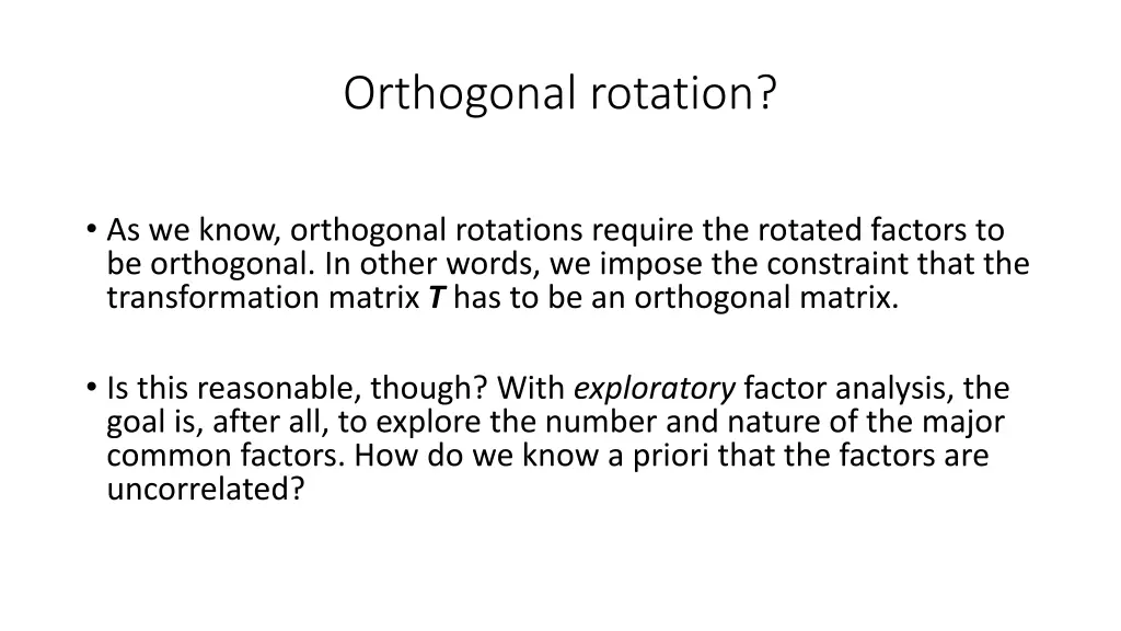 orthogonal rotation