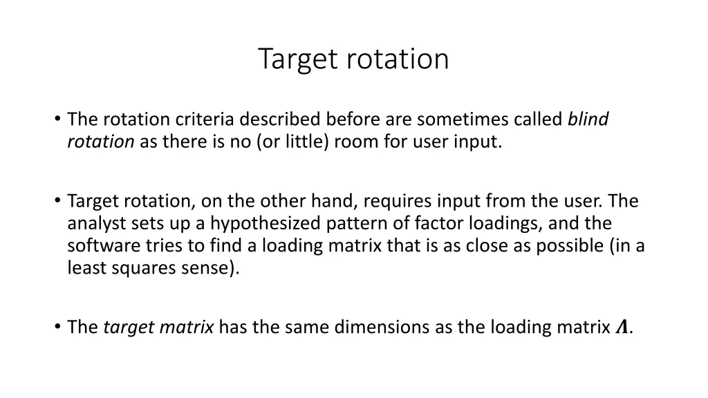 target rotation 1