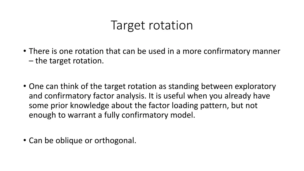 target rotation