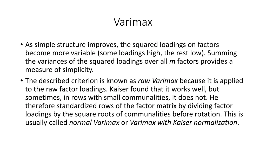 varimax 1