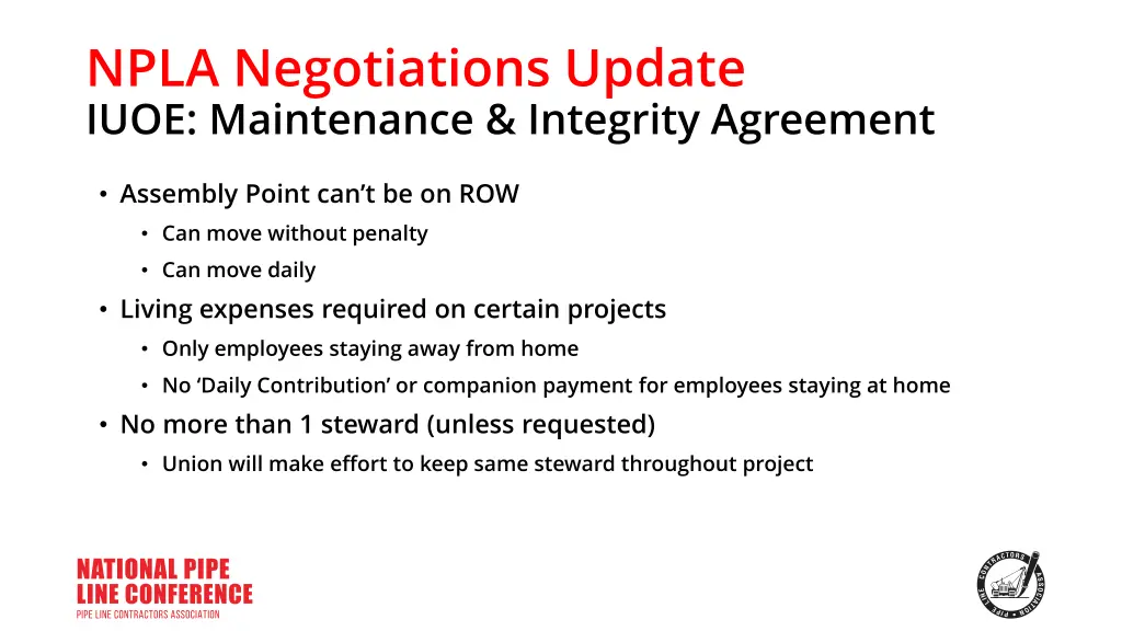 npla negotiations update iuoe maintenance