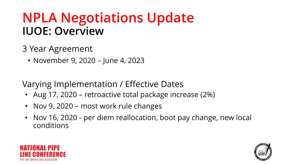 npla negotiations update iuoe overview