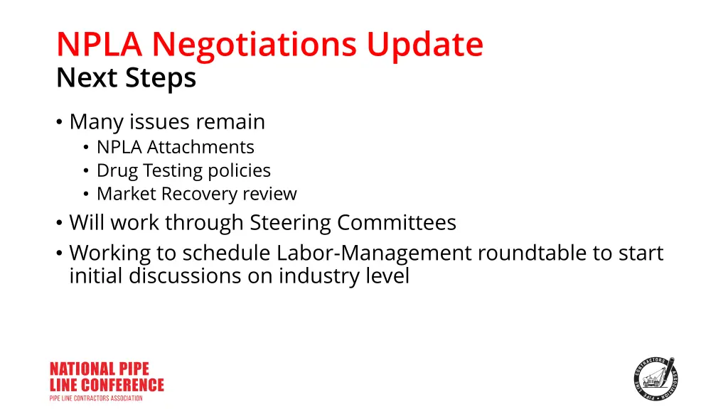 npla negotiations update next steps