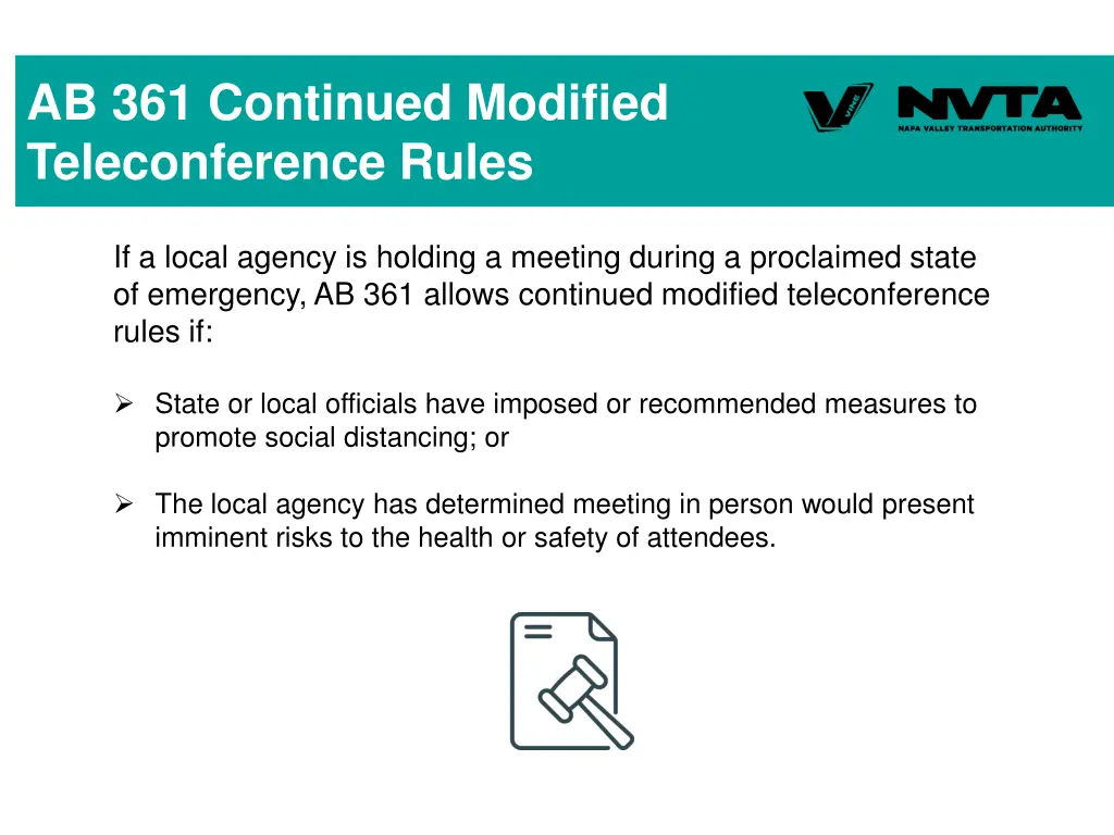 ab 361 continued modified teleconference rules