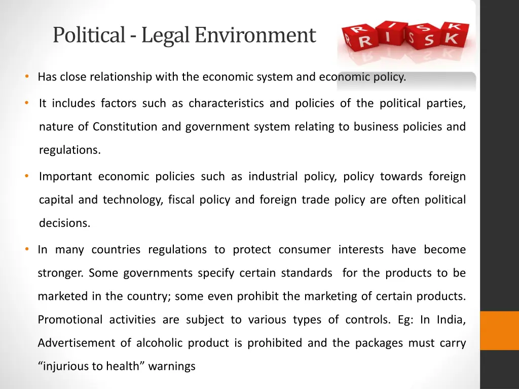 political legal environment 1