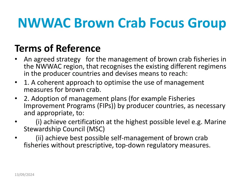 nwwac brown crab focus group 1