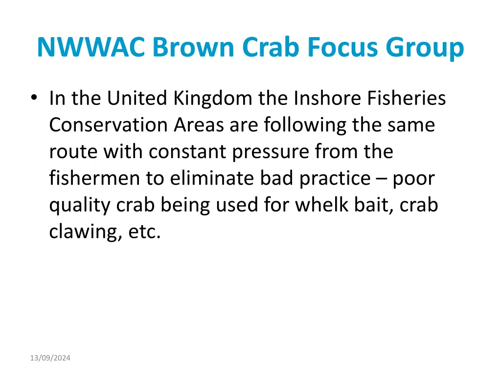 nwwac brown crab focus group 7