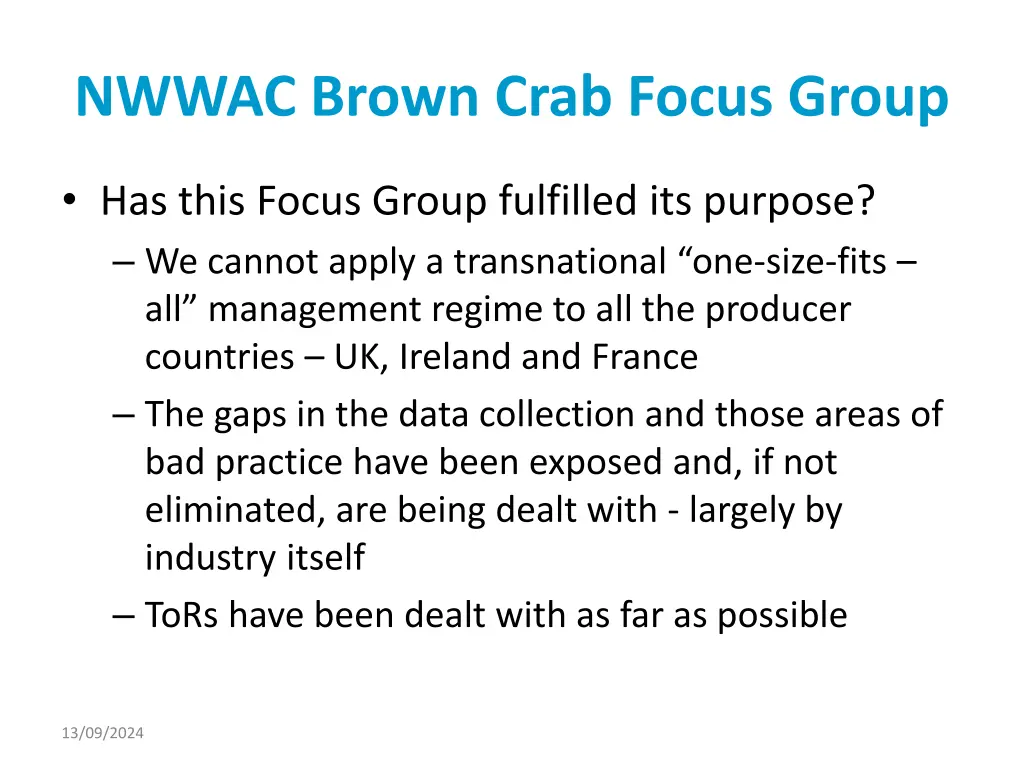 nwwac brown crab focus group 8