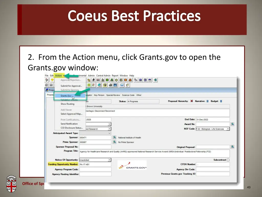 osp brown bag coeus best practices 2