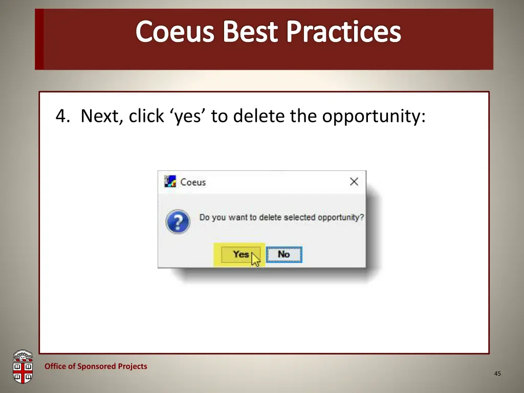 osp brown bag coeus best practices 4