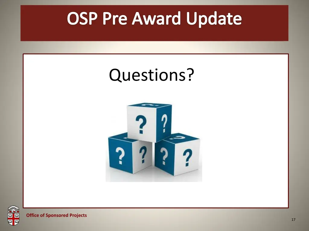 osp brown bag osp pre award update 15