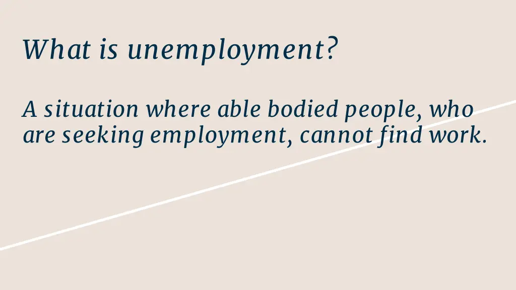 what is unemployment