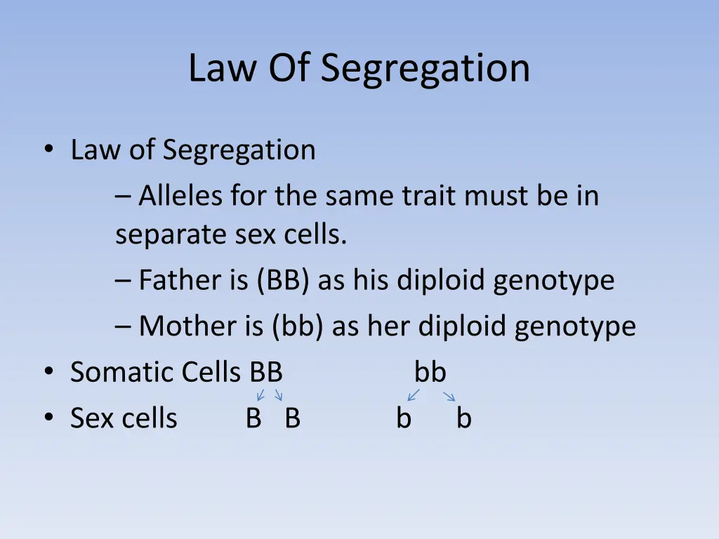 law of segregation