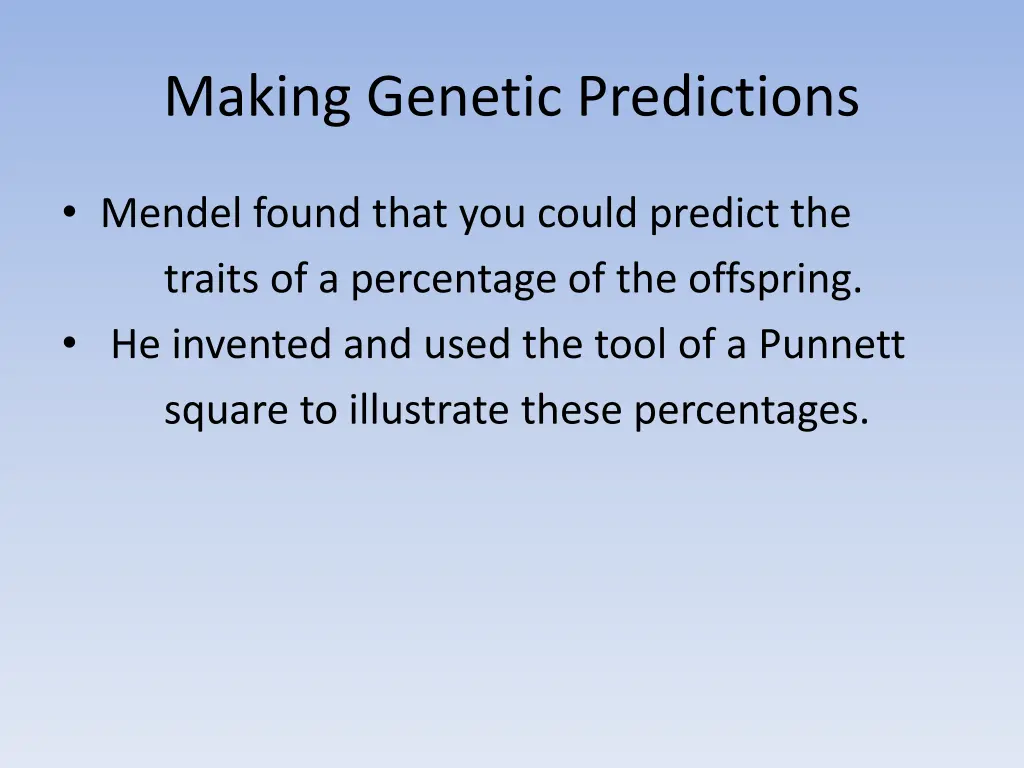 making genetic predictions