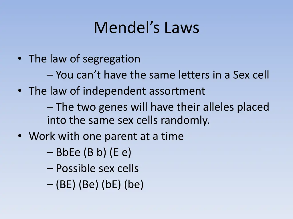 mendel s laws