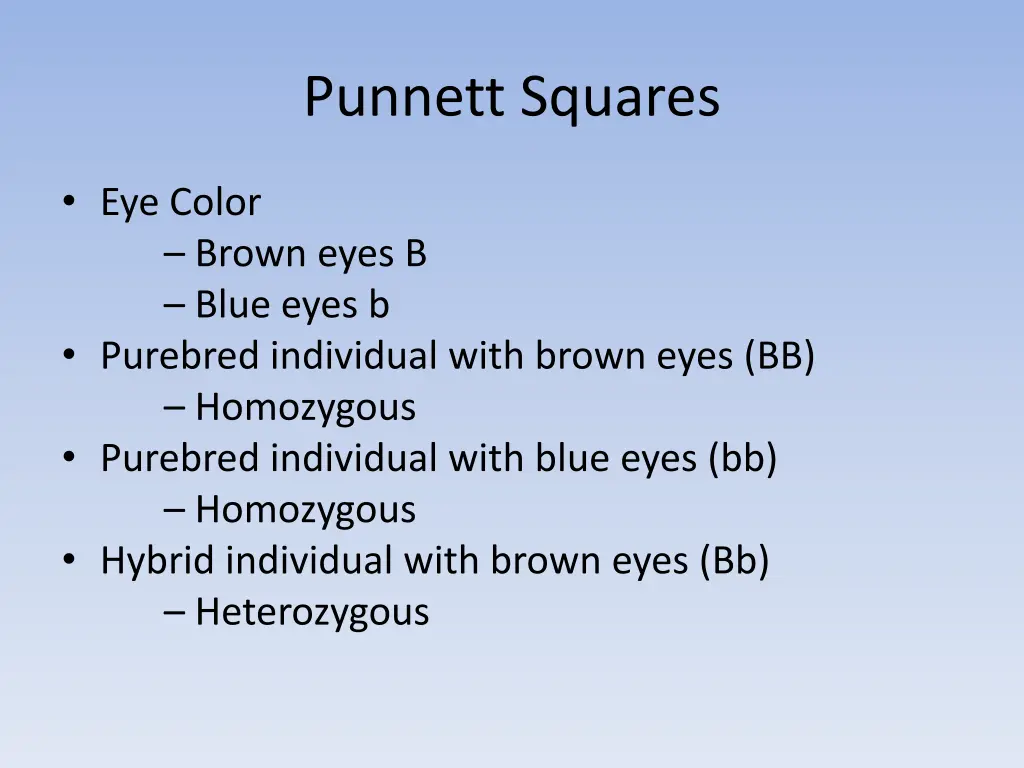 punnett squares 1