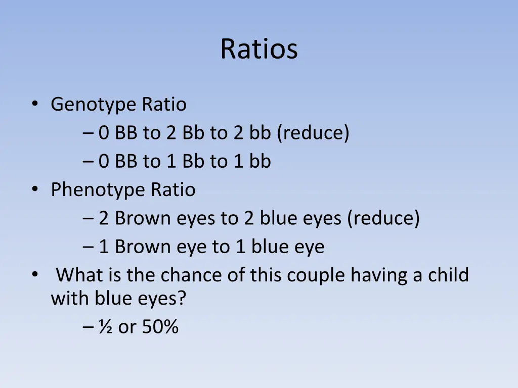 ratios 1