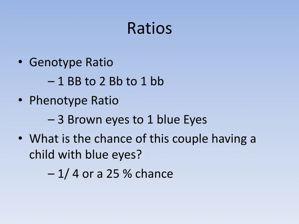 ratios