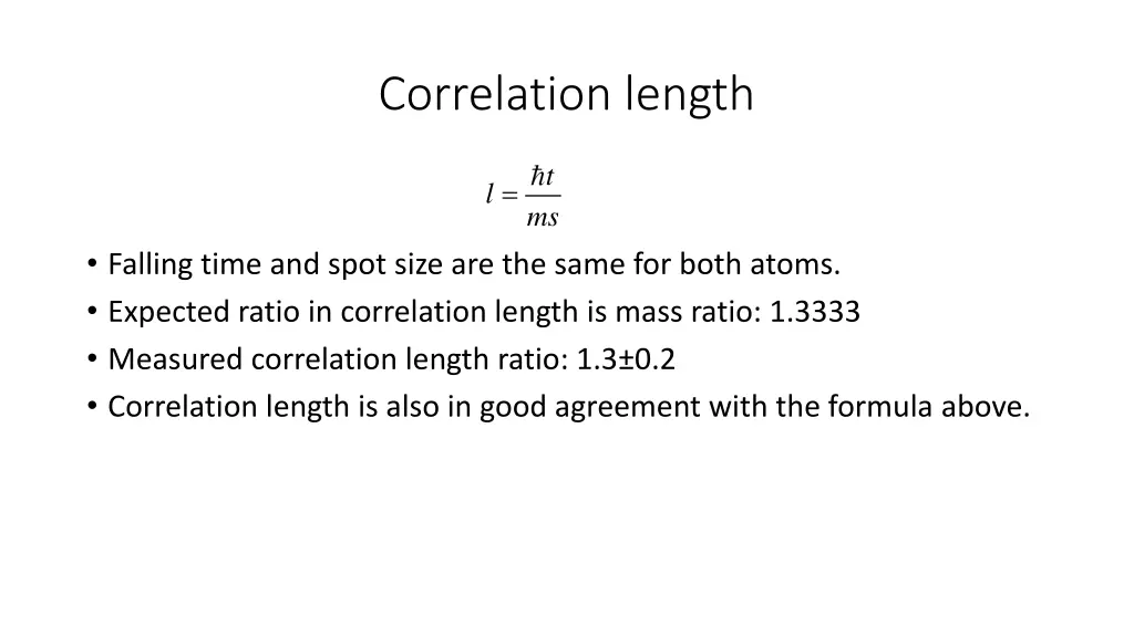 correlation length