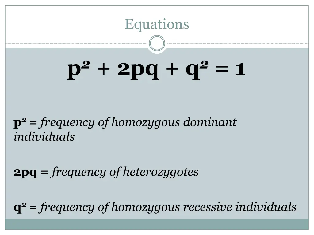 equations