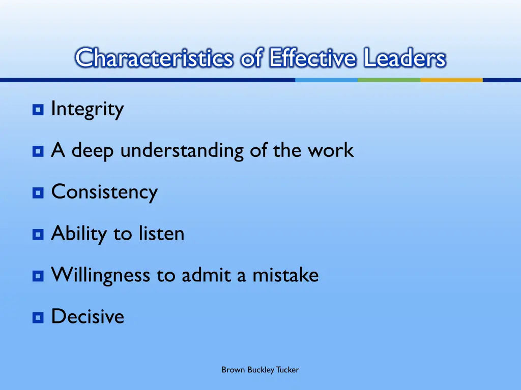 characteristics of effective leaders