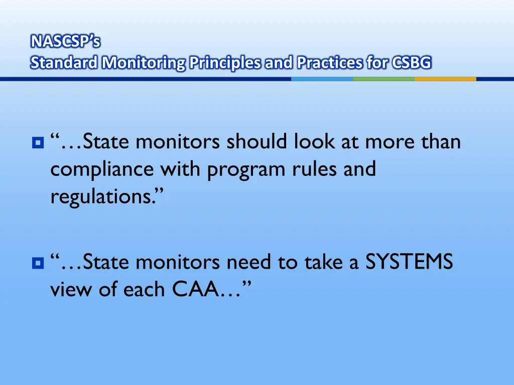 nascsp s standard monitoring principles