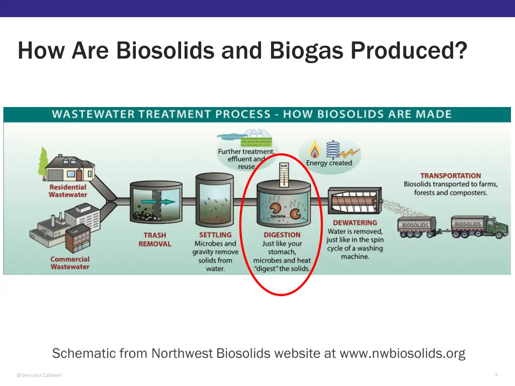 how are biosolids and biogas produced