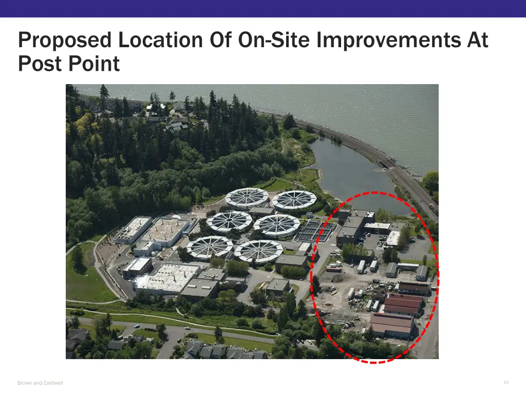 proposed location of on site improvements at post