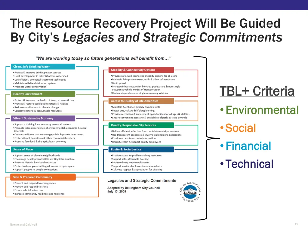 the resource recovery project will be guided