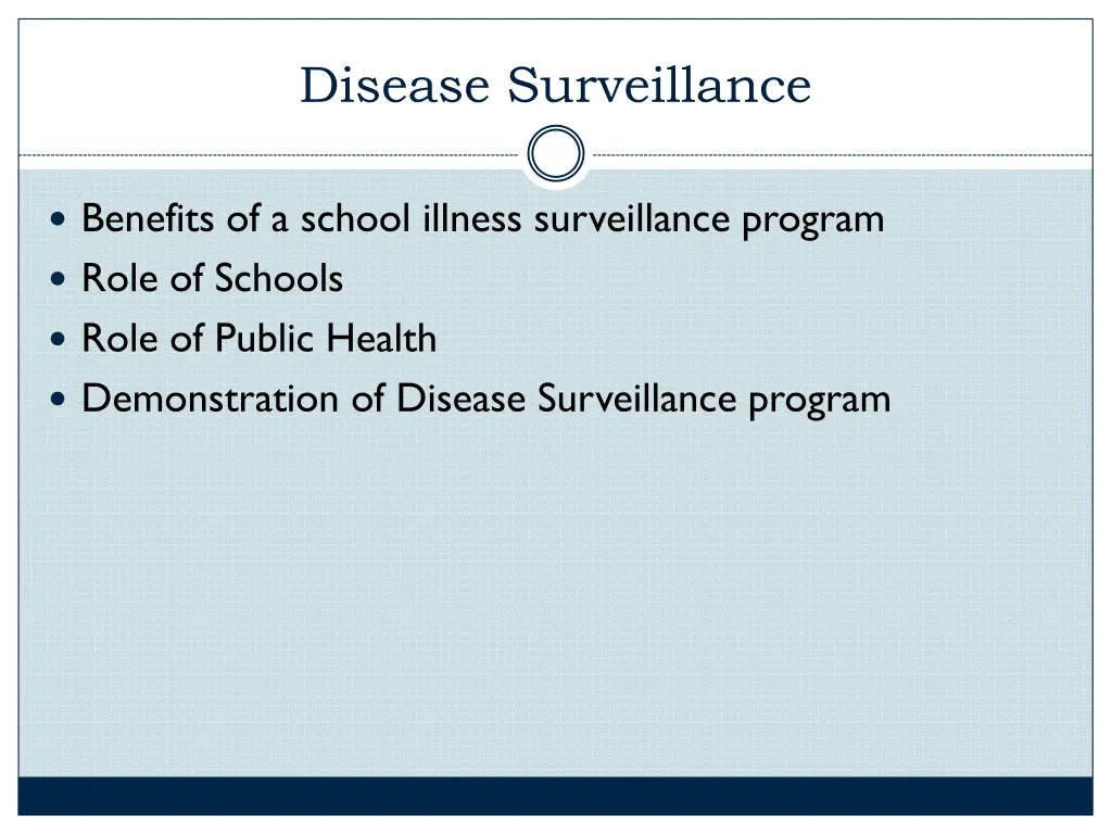 disease surveillance